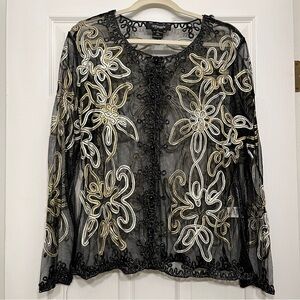 Maggie by Mr. Tablecloth Beaded Embroidered Jacket Formalwear XL NWT